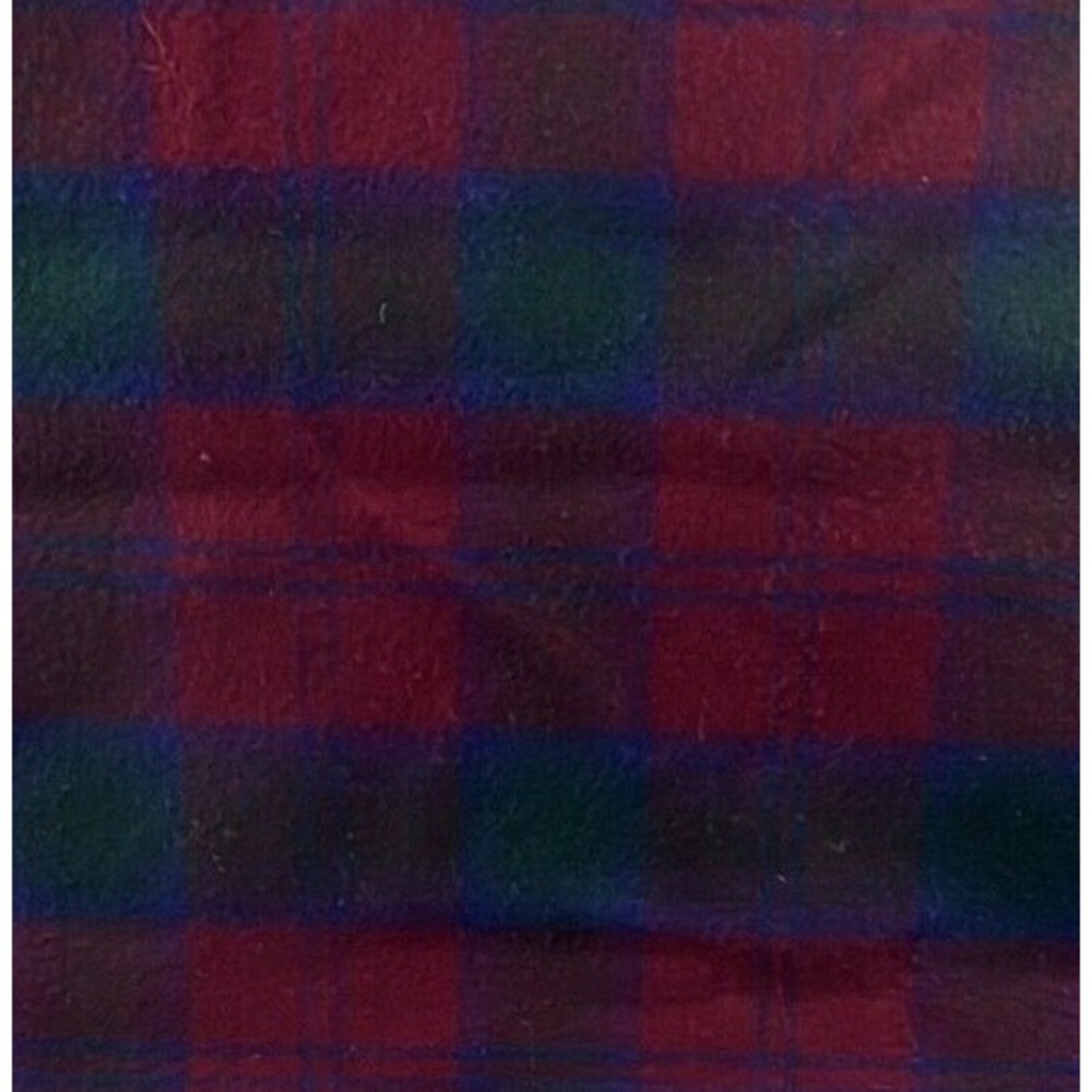 Lands' End 61x11.5" Scarf Tartan Plaid 100% Pure Virgin LambsWool w/Fringe USA - Picture 2 of 3